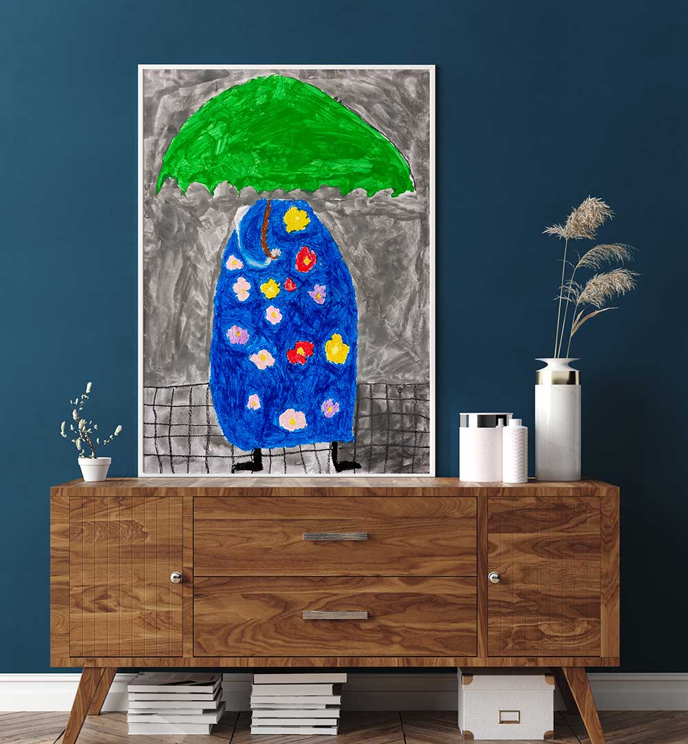 Bright UMBRELLA, KIDS ROOM PAINTINGS bring vibrant creativity to your child's space, inspiring adventure and learning.