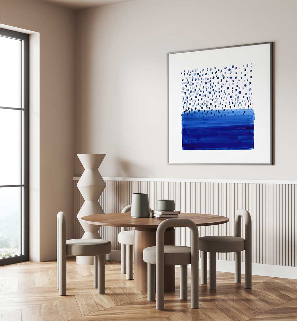 Transform your space with UNDER THE BLUE RAIN IS SEA, ABSTRACT PAINTINGS featuring vibrant colors and dynamic strokes.