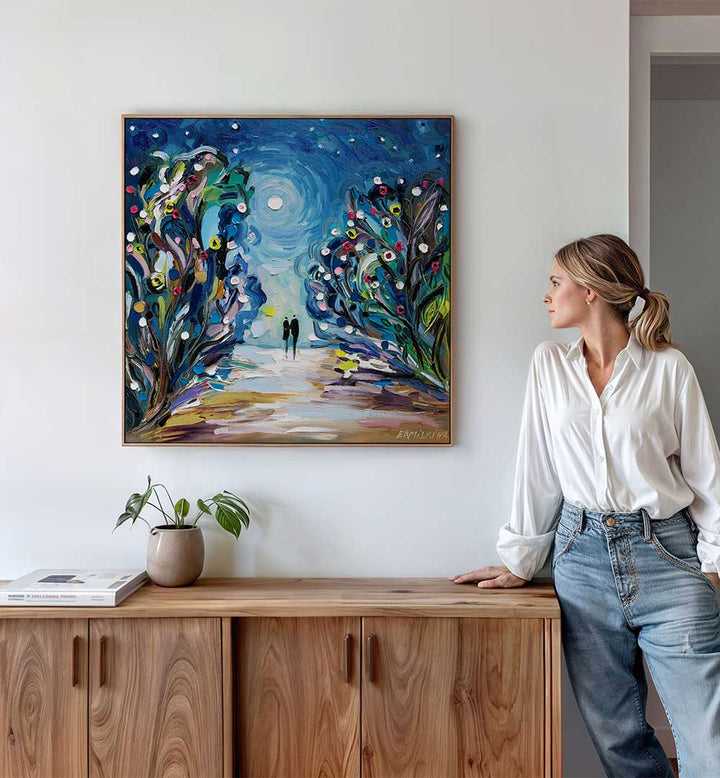 UNDER THE STARS , MODERN IMPRESSIONISM PAINTINGS