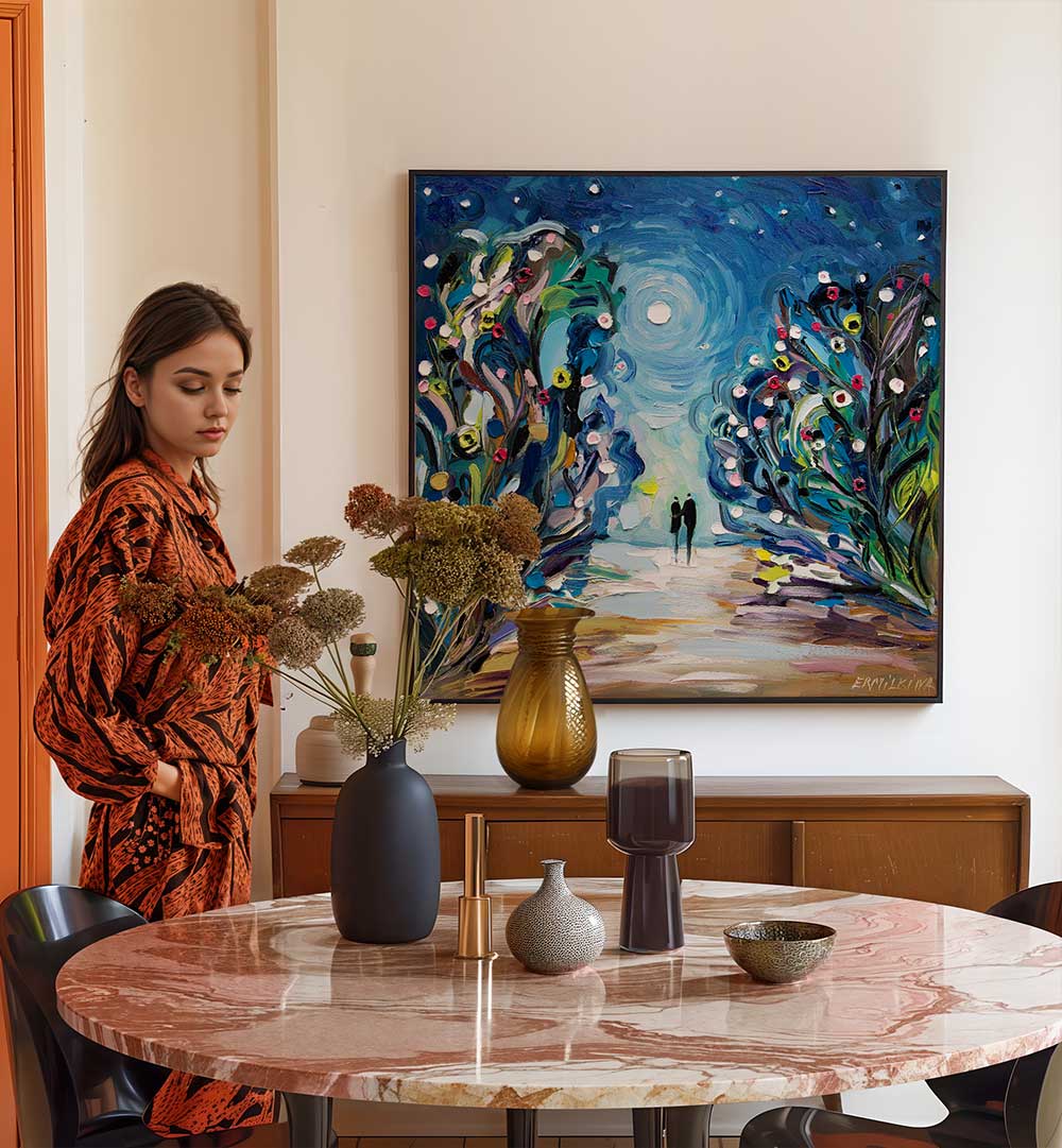 UNDER THE STARS , MODERN IMPRESSIONISM PAINTINGS