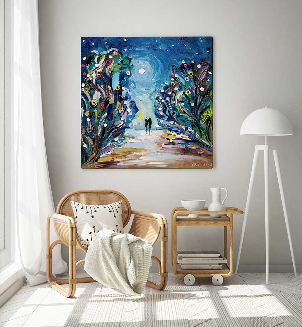 UNDER THE STARS , MODERN IMPRESSIONISM PAINTINGS