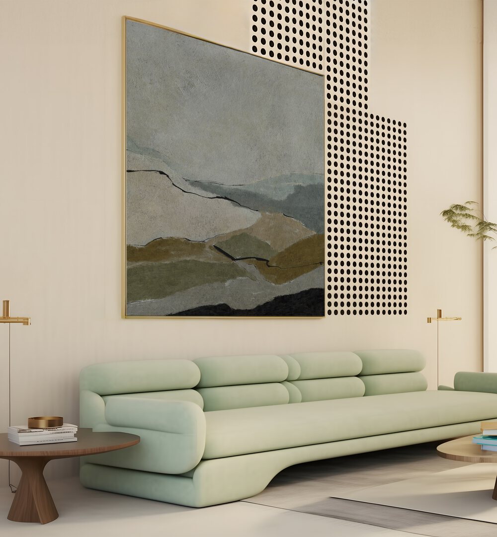 Captivating UNSEEN LANDSCAPE, ABSTRACT PAINTINGS enhancing modern living space with artistic elegance and depth.