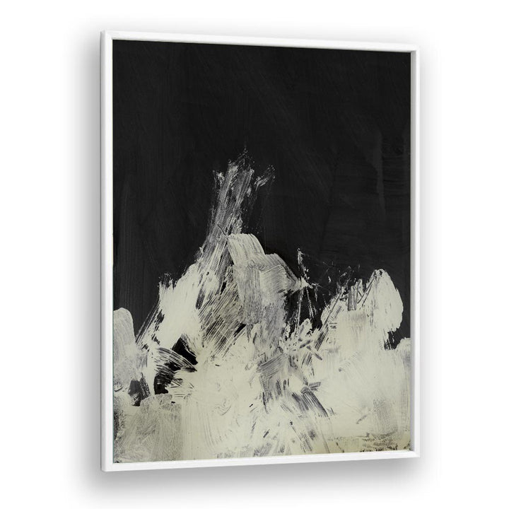 Unsettled By Dan Hob day Abstract ArtArtwork in White Plain Frame