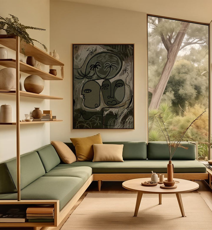 UNWIND ALONG THE PALM PATH , BOHO ART PAINTINGS