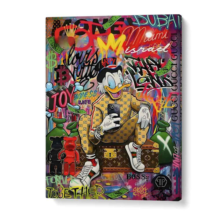 Urban Chick : Gucci Duck Graffiti Comic Art Artwork in Gallery Wrap