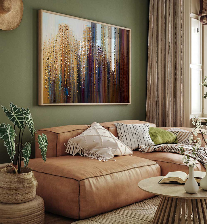 URBAN SKYLINE , MODERN IMPRESSIONISM PAINTINGS