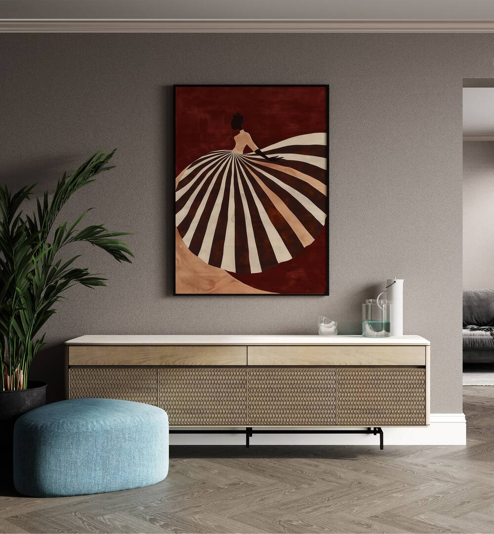 Stylish UMBRELLA, PORTRAITS artwork enhancing a modern living space with elegance and creativity. Perfect for decor.
