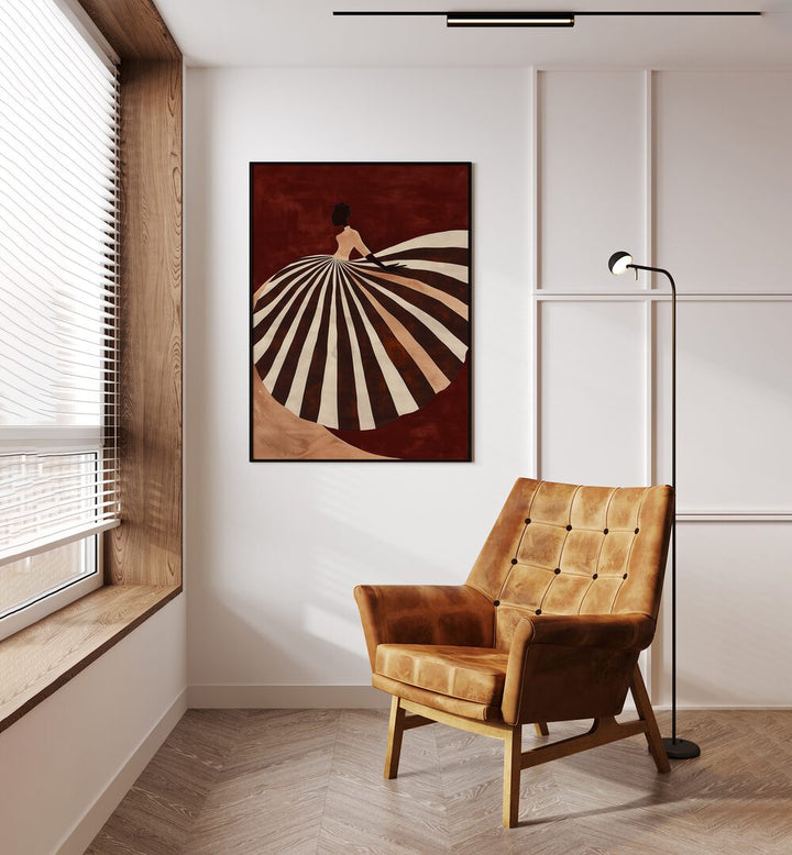 Elegant UMBRELLA, PORTRAITS & FIGURATIVE ILLUSTRATIONS showcasing artistic flair in a stylish interior setting.