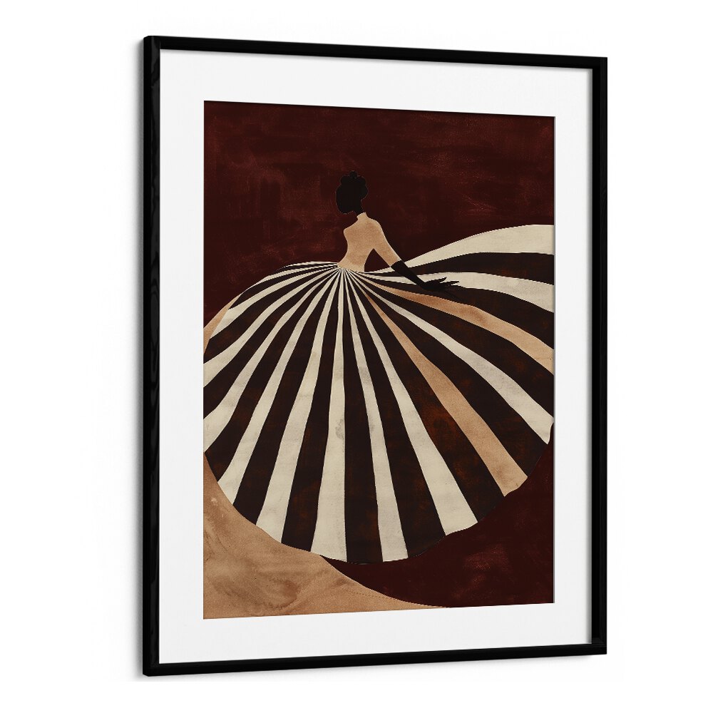 Elegant UMBRELLA, PORTRAITS & FIGURATIVE ILLUSTRATIONS framed art piece showcasing a stylish silhouette design.