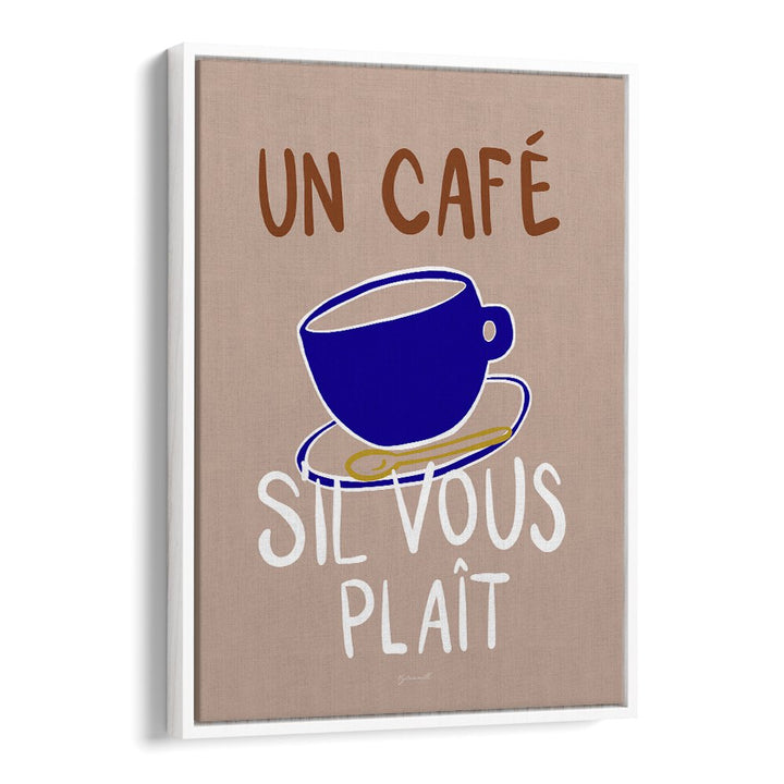 Un Cafe Cafe Art Prints Cafe Posters in White Floater Frame