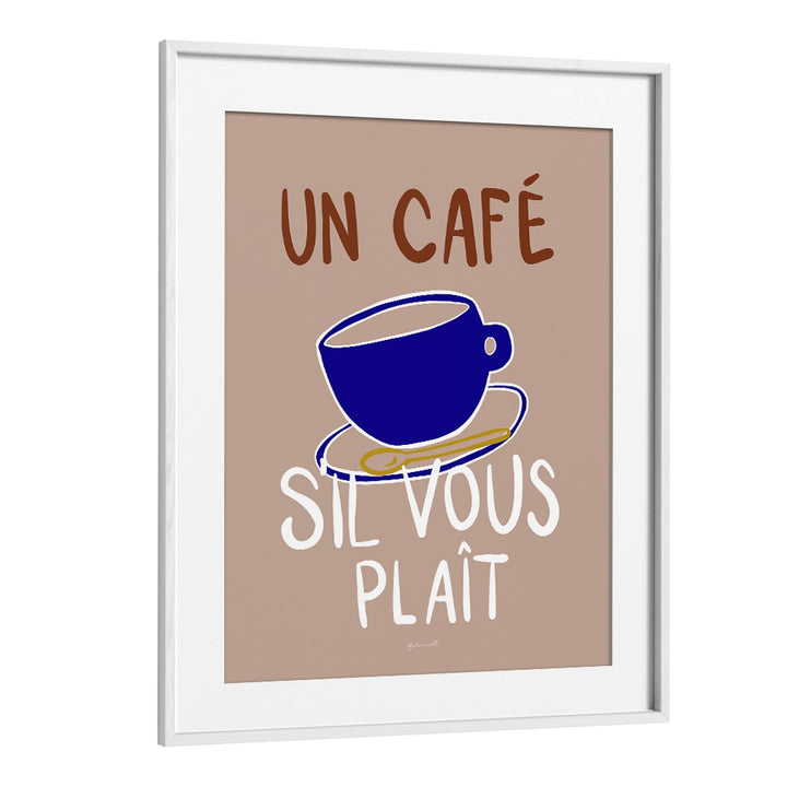 Un Cafe Cafe Art Prints Cafe Posters in White Frame With Mount