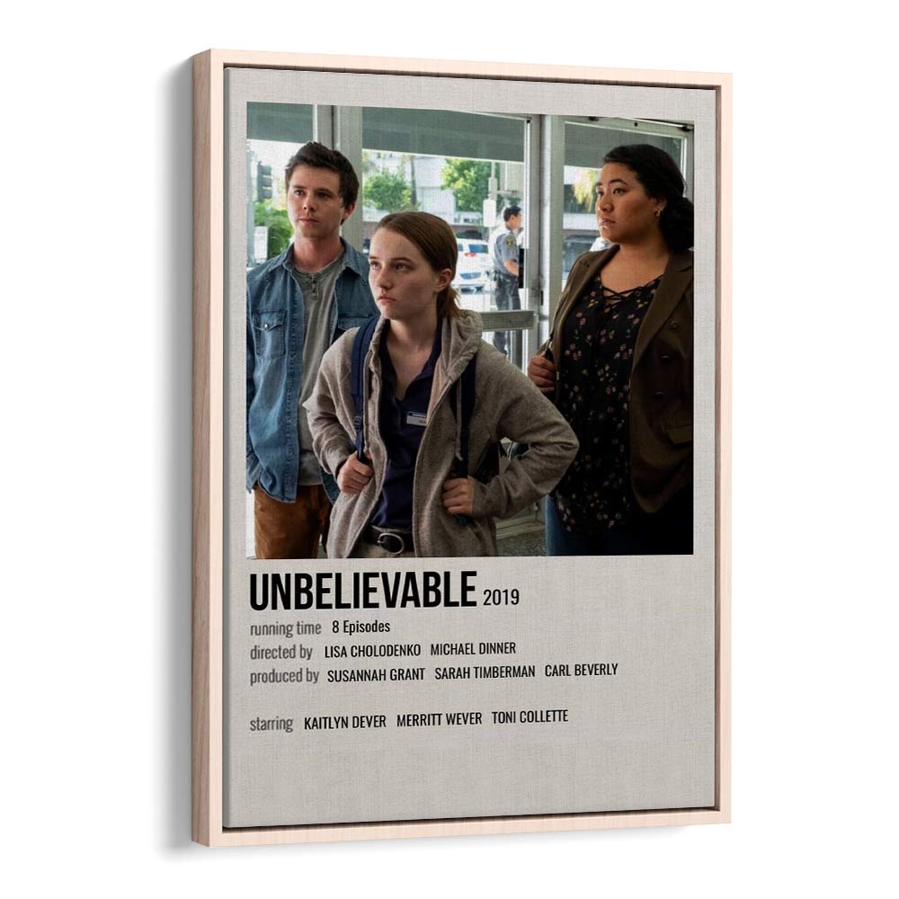 Unbelievable 2019 Movie Posters in Oak Wood Floater Frame