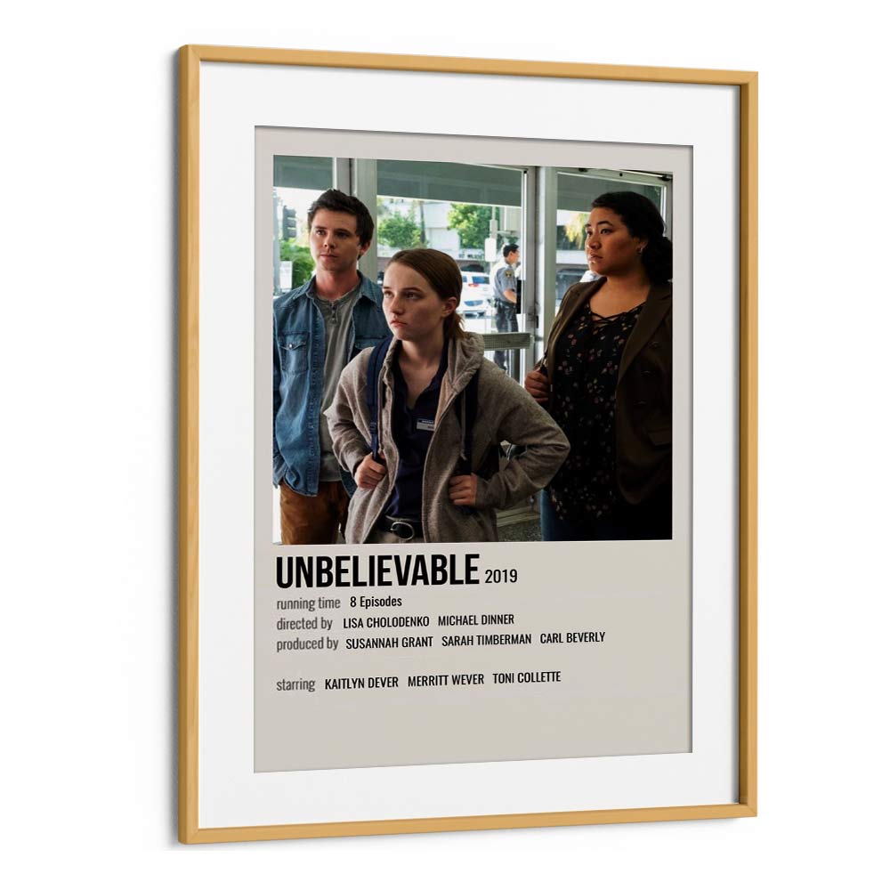 Unbelievable 2019 Movie Posters in Oak Wood Frame With Mount