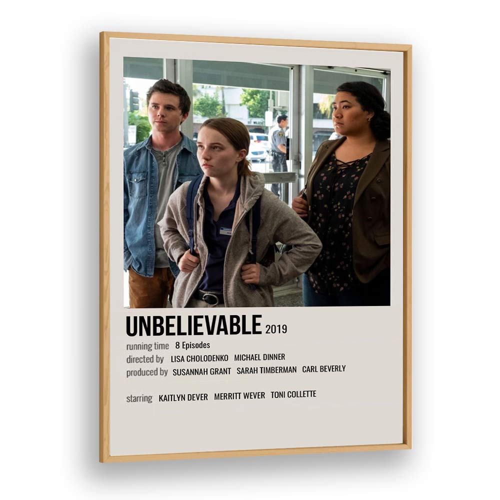 Unbelievable 2019 Movie Posters in Oak Wood Plain Frame