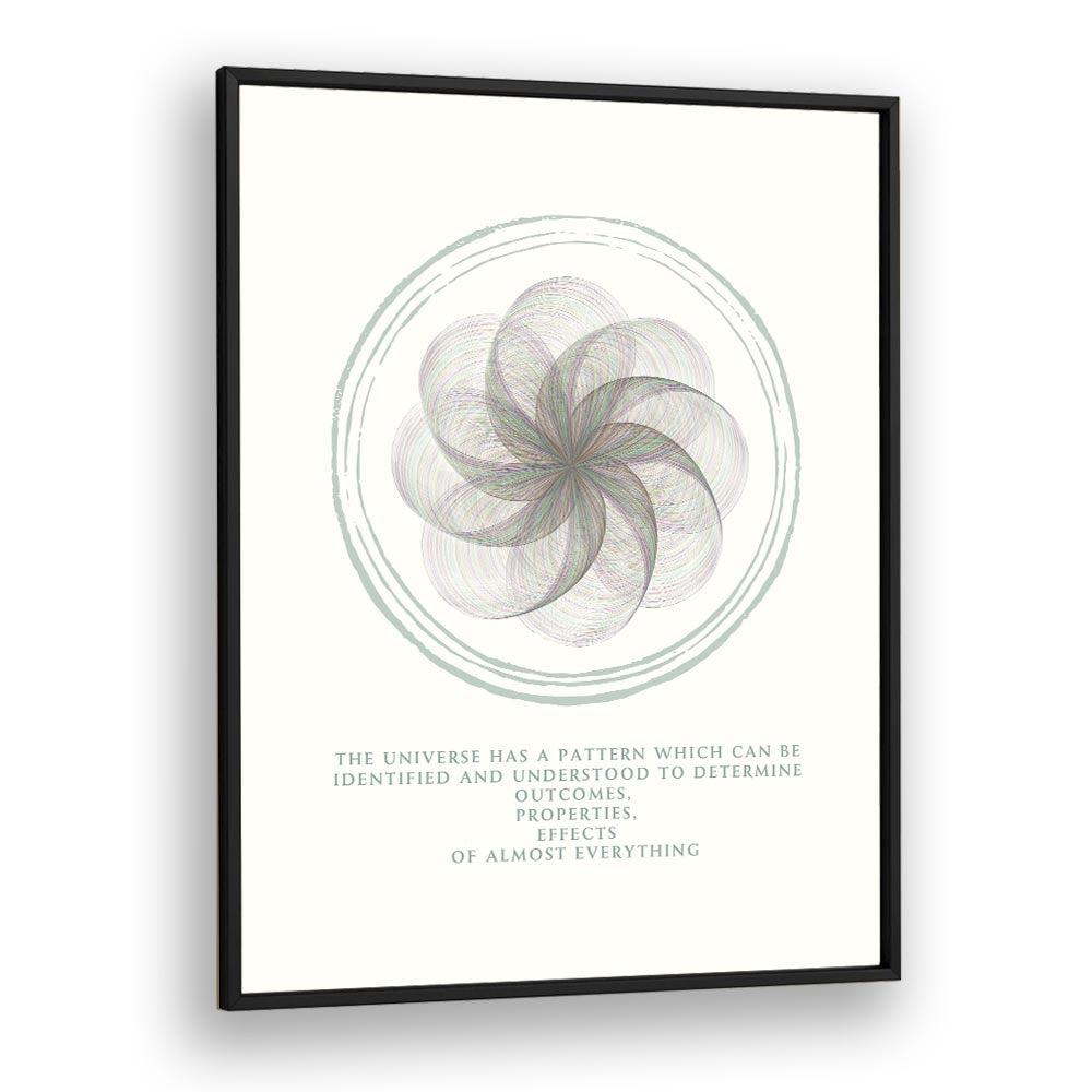 Universe By Grishma Korjani Quotes and Typography Posters in Black Plain Frame