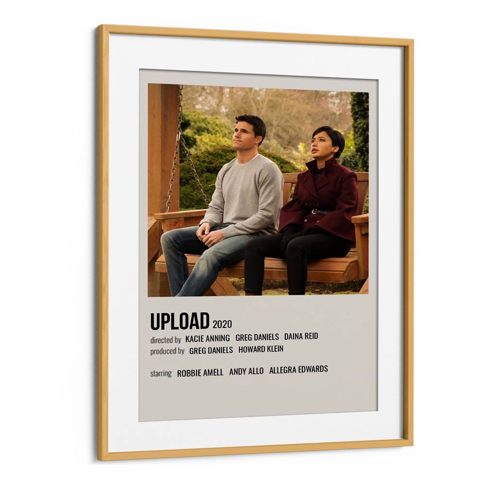 Upload 2020 Movie Posters in Oak Wood Frame With Mount