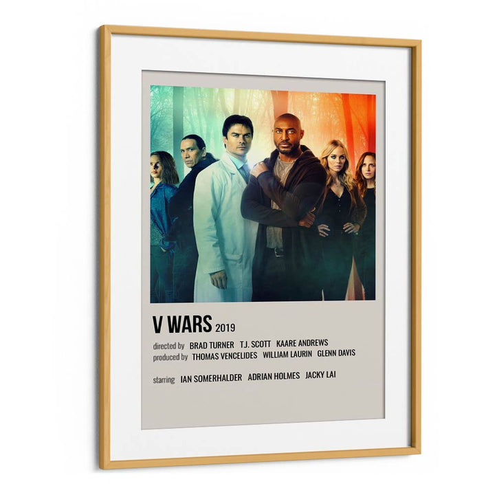 V Wars 2019 Movie Posters in Oak Wood Frame With Mount