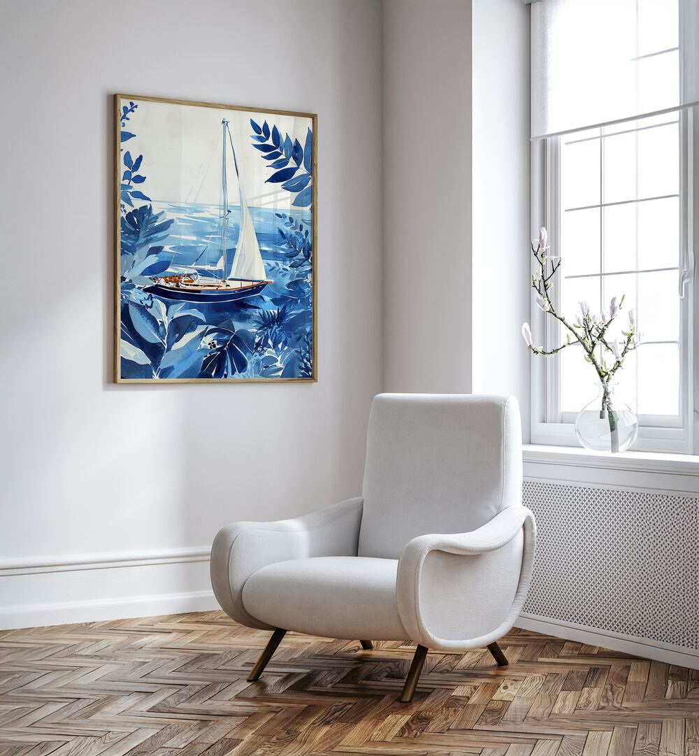 Stunning VACATION YACHTING, BEACH PAINTINGS on wall, perfect for creating a serene coastal retreat in your home.