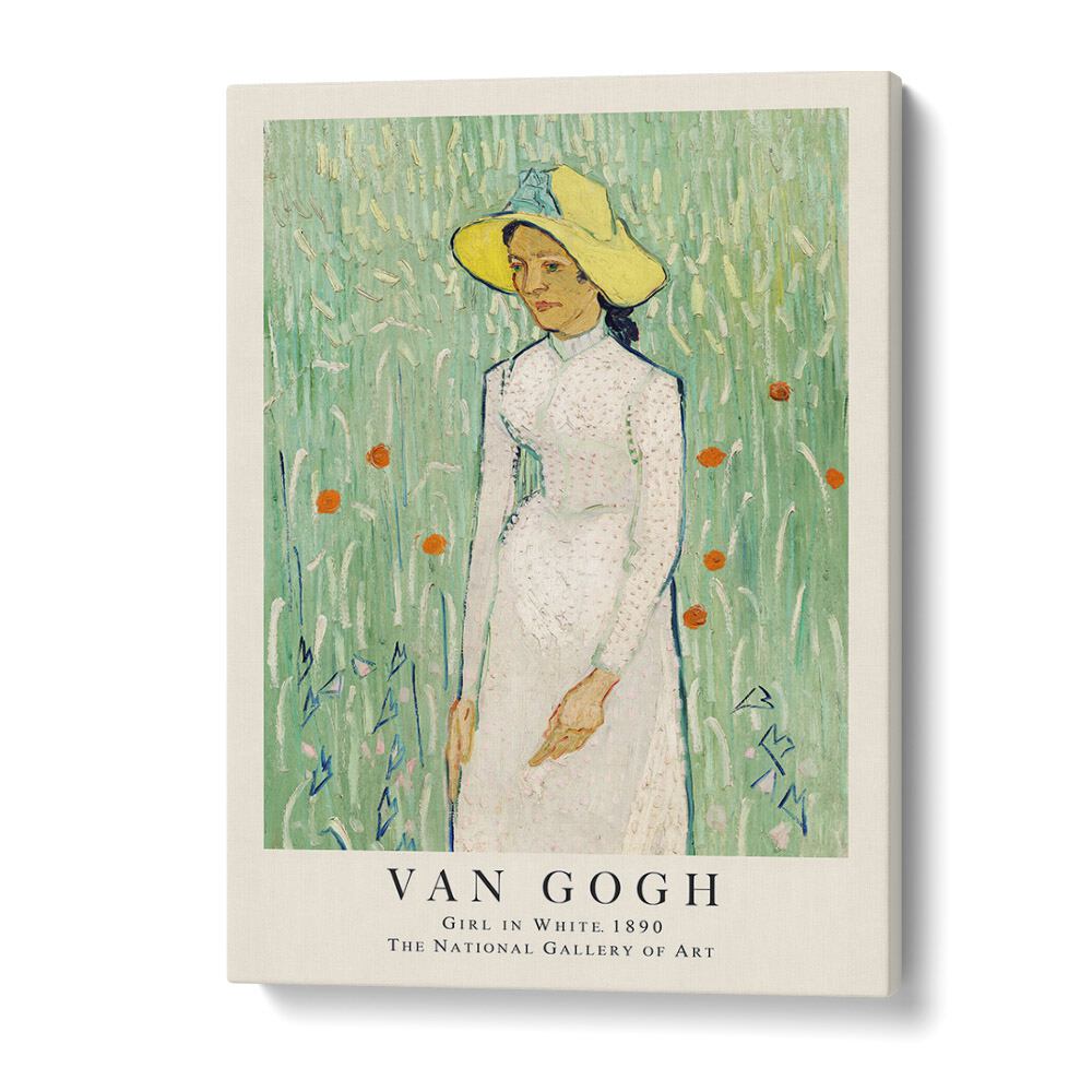 Van Gogh's Girl In White, 1890 Vincent Van Gogh art painting Artwork in Gallery Wrap