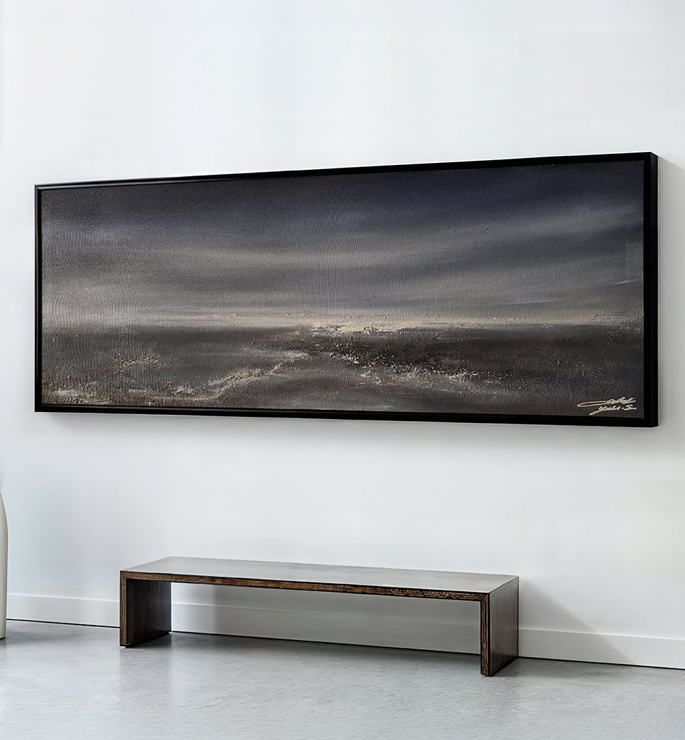 VAST CLOUDY SEASCAPE  , PANORAMIC ART
