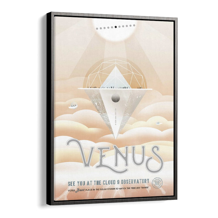 Venus Astronaut & Nasa Paintings, Space Art Prints Artwork in Black Floater Frame
