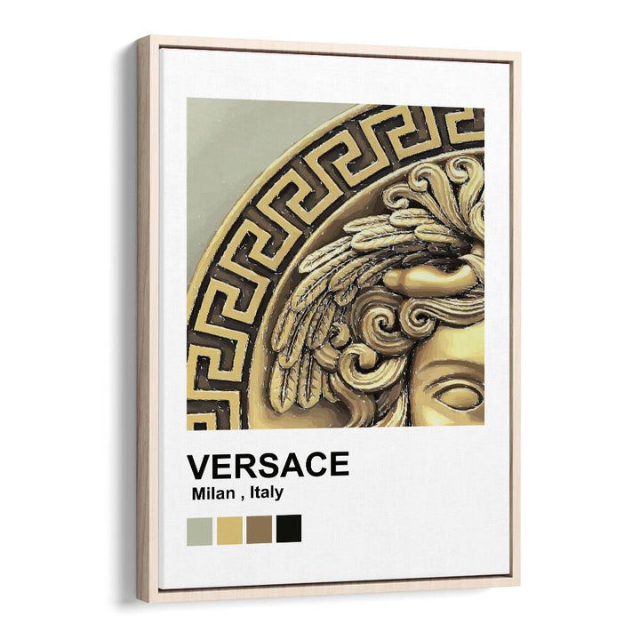 Versace Fashion Art Artwork in Oak Wood Floater Frame
