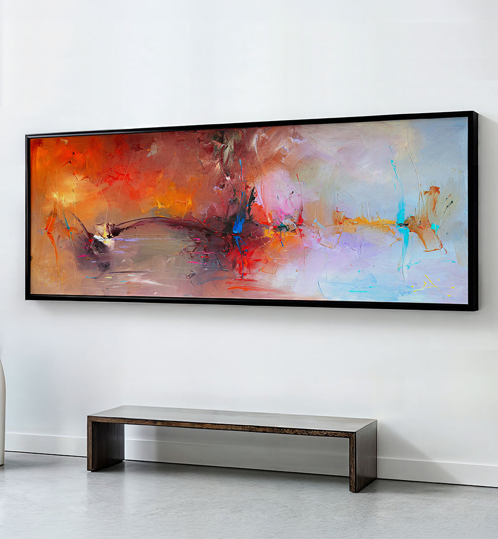 VIBRANT ABSTRACT ENERGY , PANORAMIC ART