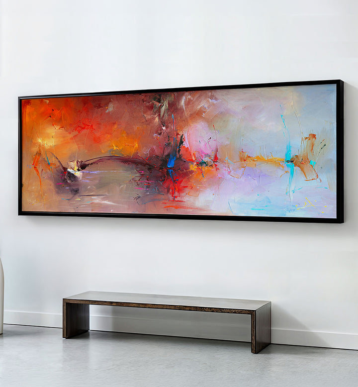 VIBRANT ABSTRACT ENERGY , PANORAMIC ART