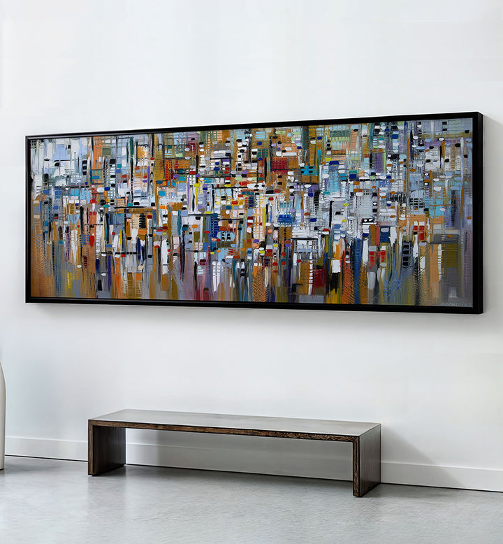 VIBRANT CITY LIGHTS , PANORAMIC ART