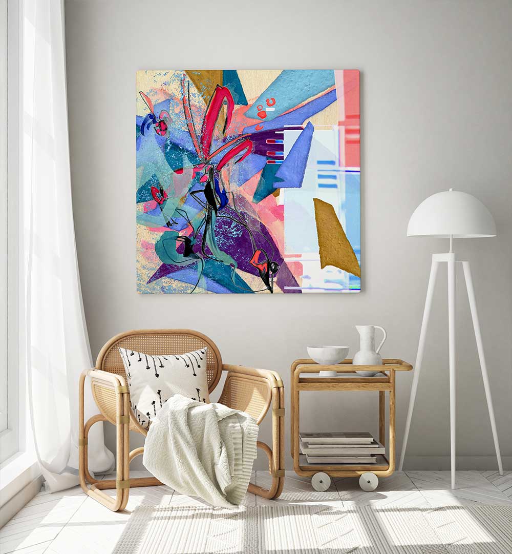 VIBRANT COLORS AND GEOMETRIC SHAPES , ORGANIC FORMS