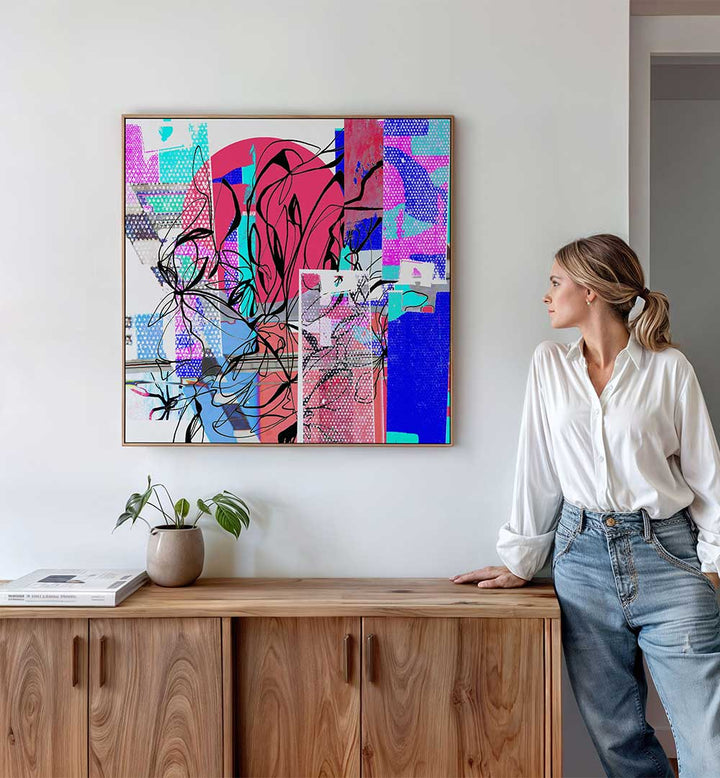 VIBRANT COLORS WITH FLORAL PATTERNS , ORGANIC FORMS