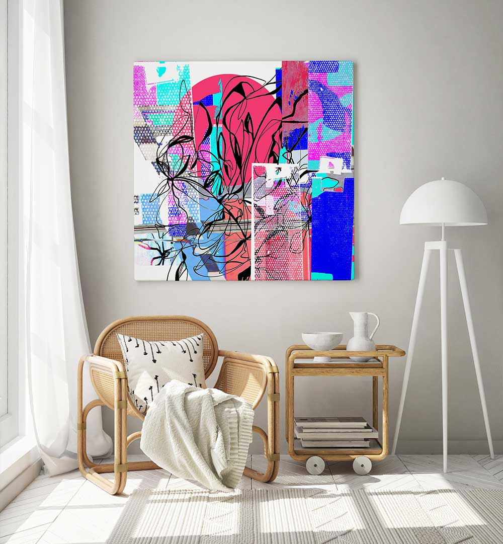 VIBRANT COLORS WITH FLORAL PATTERNS , ORGANIC FORMS