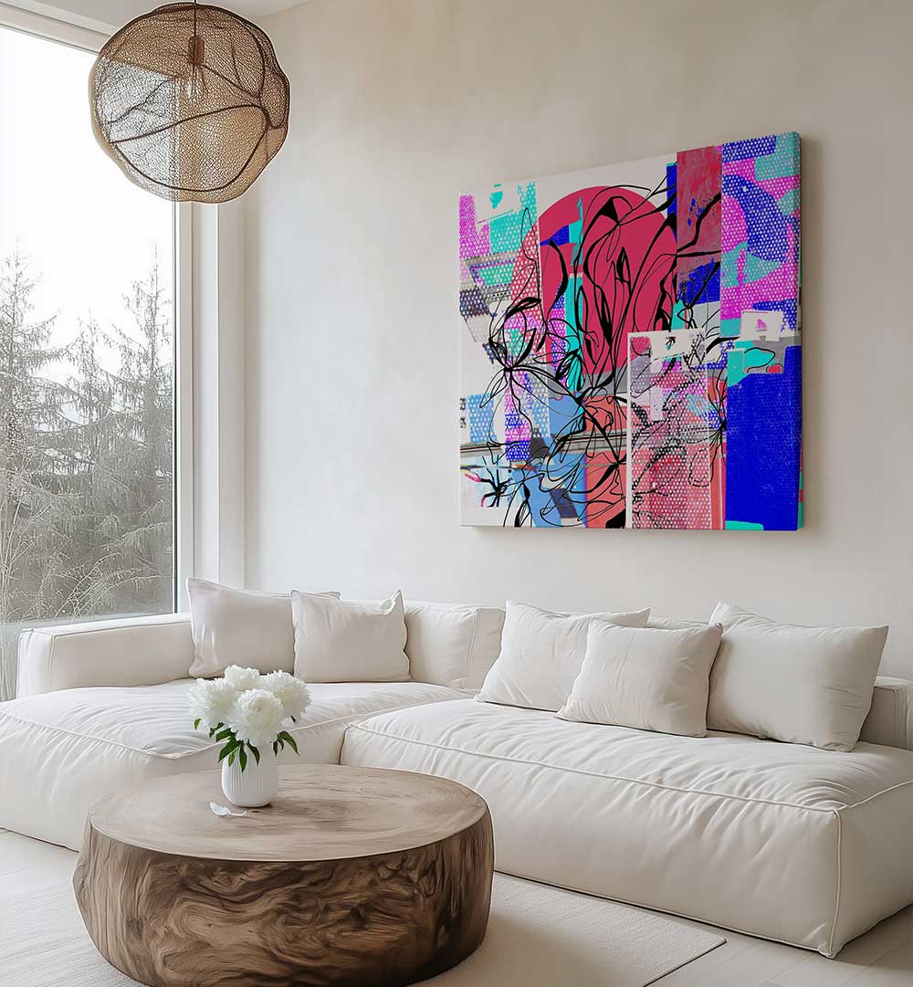 VIBRANT COLORS WITH FLORAL PATTERNS , ORGANIC FORMS