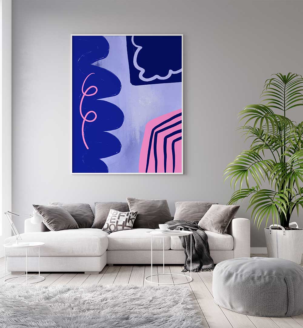 VIBRANT CURVES FLOW , ABSTRACT PAINTINGS