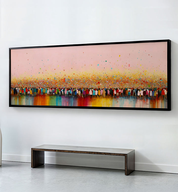 VIBRANT GATHERING , PANORAMIC ART
