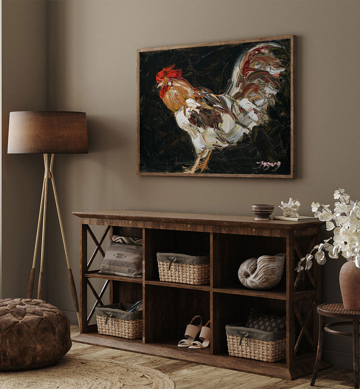 VIBRANT IMPASTO ROOSTER