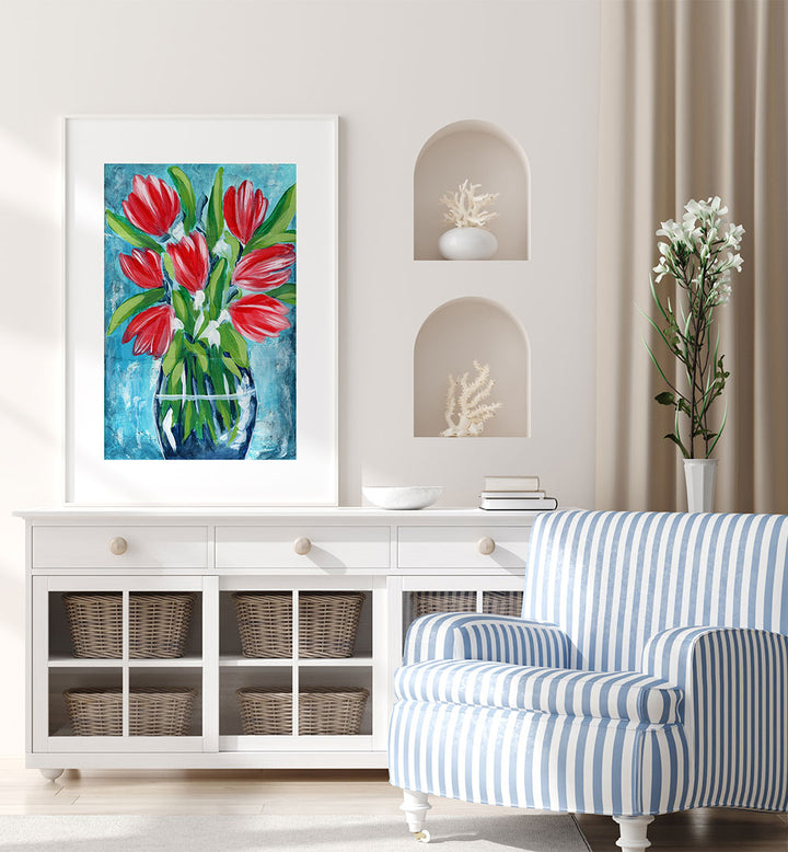 VIBRANT RED TULIPS