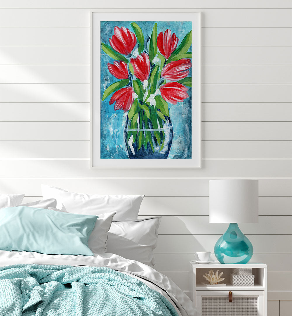VIBRANT RED TULIPS
