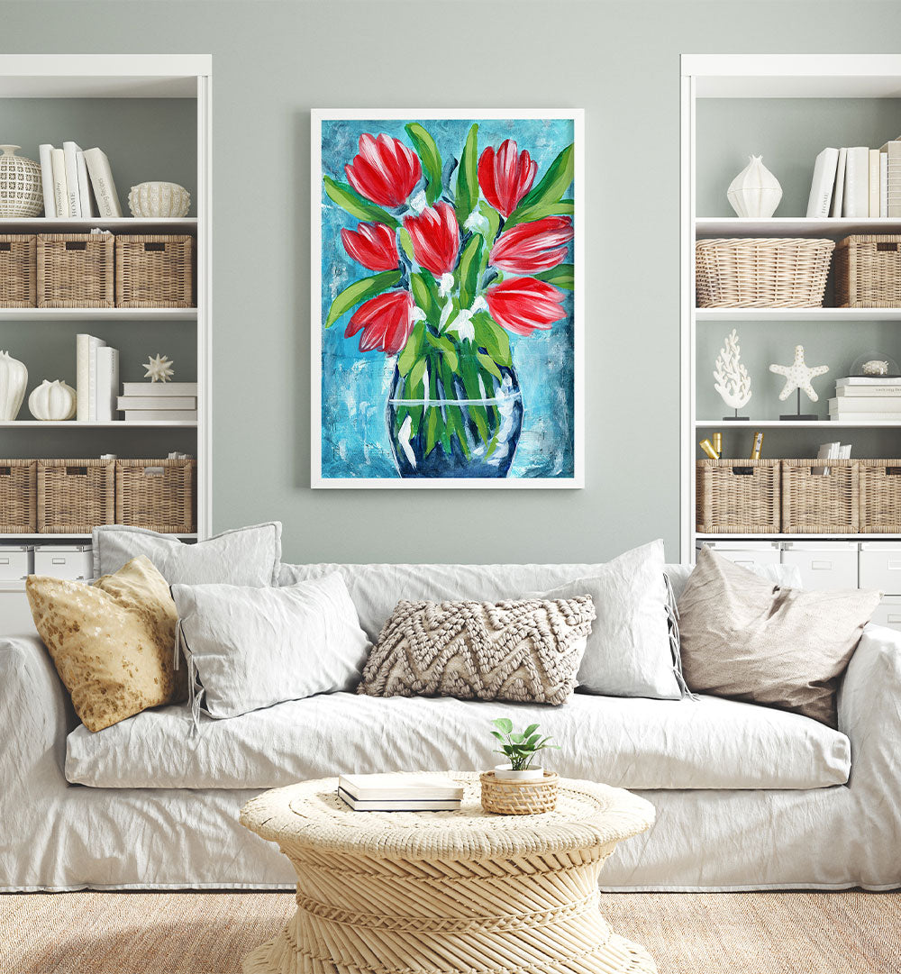 VIBRANT RED TULIPS