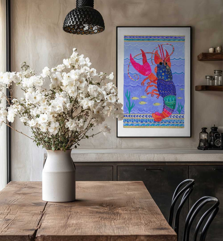 VIBRANT SEA LOBSTER , BEACH PAINTINGS