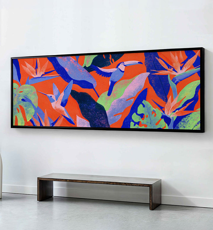 VIBRANT TROPICAL PARADISE , PANORAMIC ART