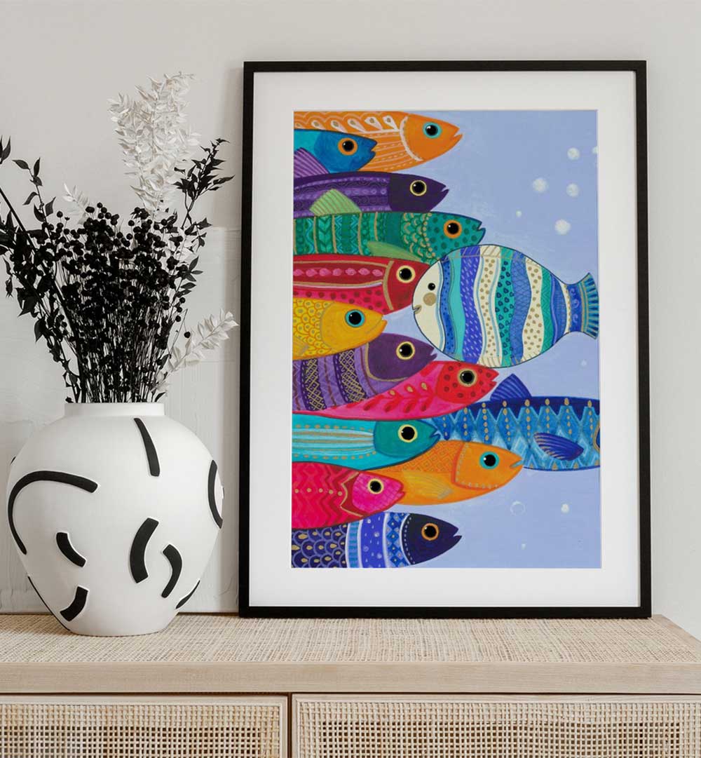 VIBRANT UNDERWATER , BEACH PAINTINGS