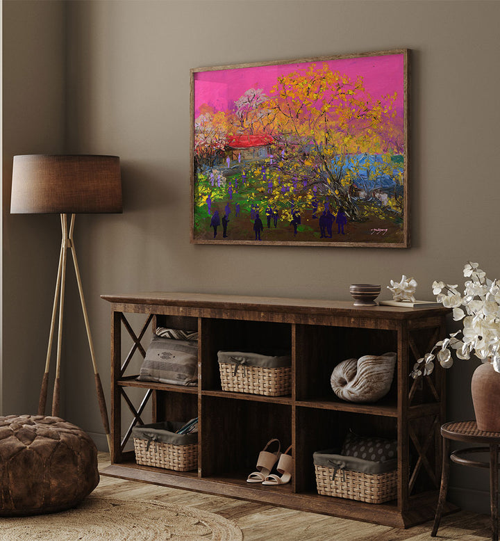 VIBRANT VILLAGE SCENE