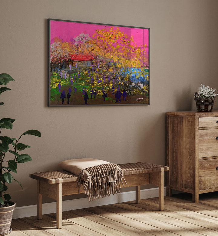 VIBRANT VILLAGE SCENE