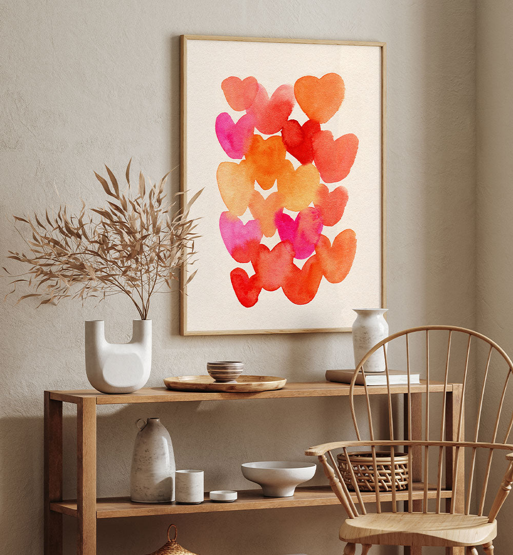VIBRANT WATERCOLOR HEARTS