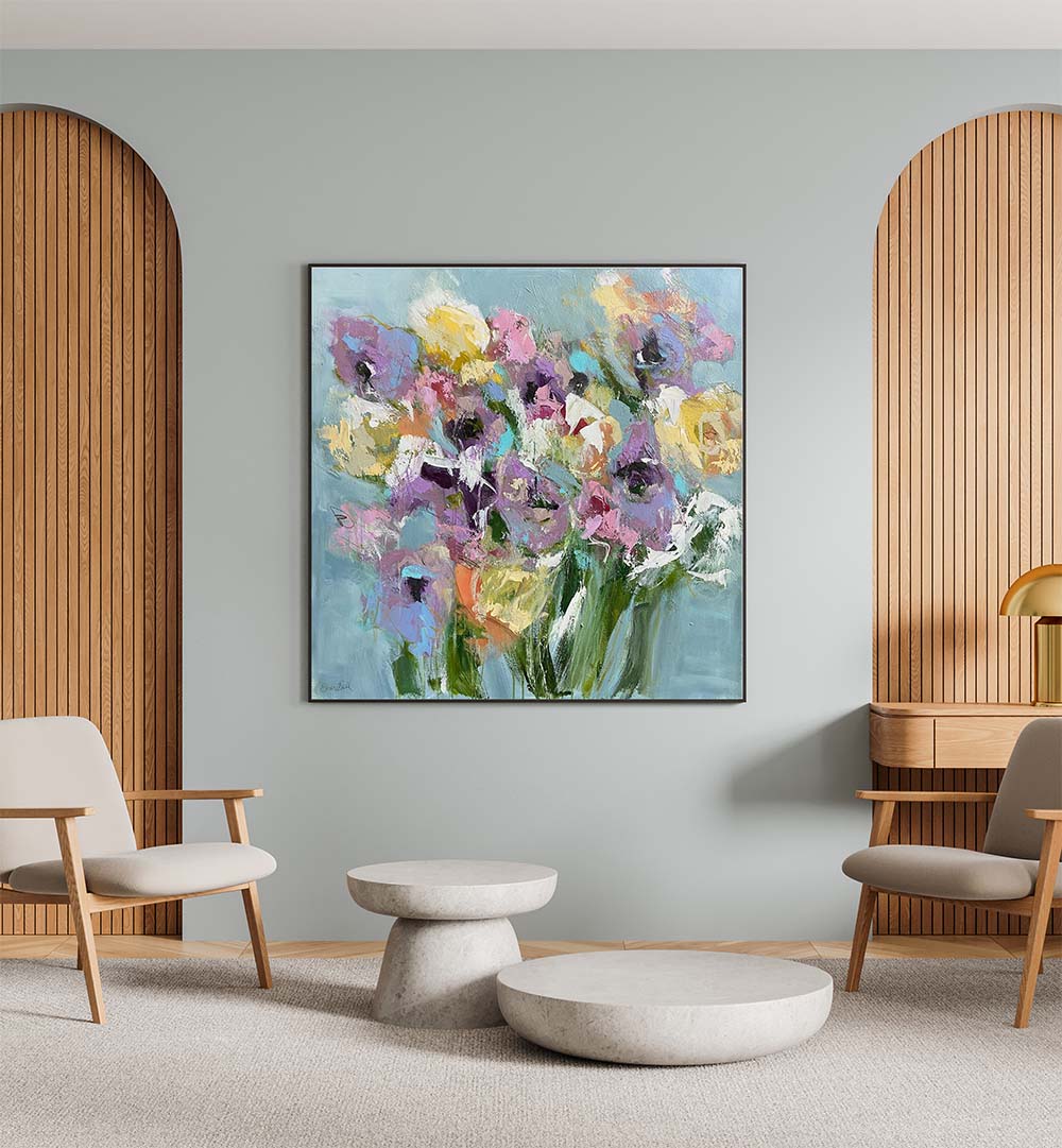 Brighten your space with VIBRANT COLORFUL BLOSSOMS, FLORAL FLOWER PAINTINGS showcasing nature's beauty.