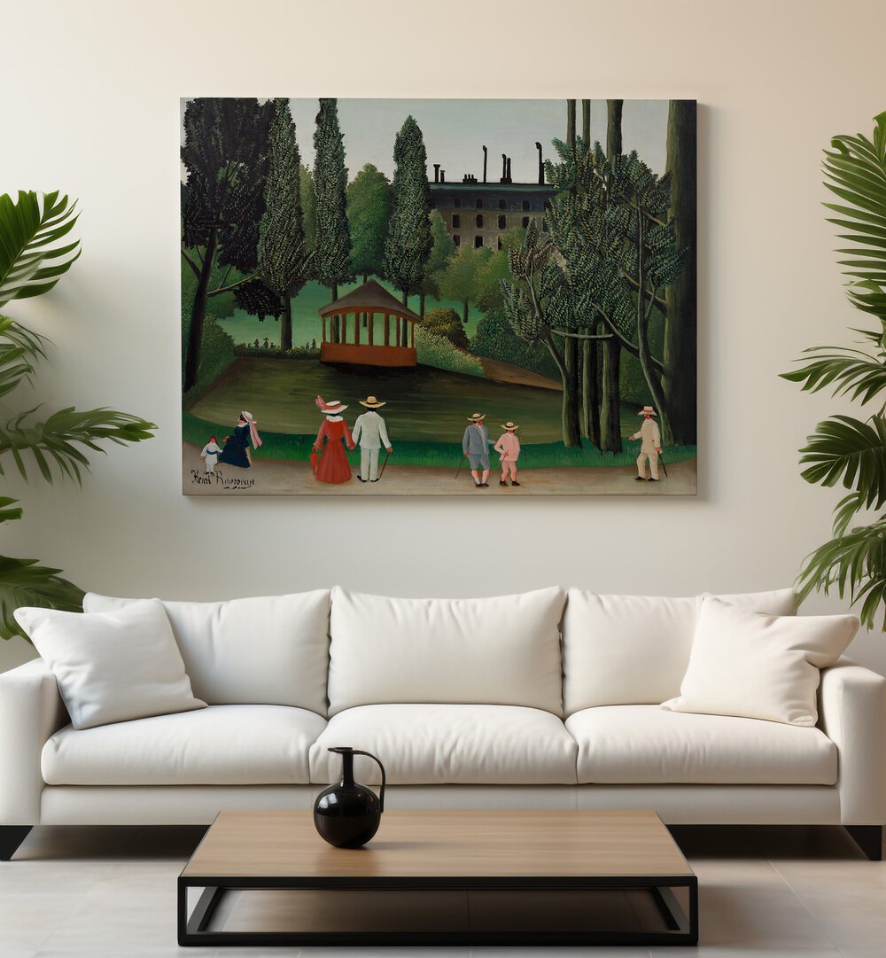 VIEW OF MONTSOURIS PARK , VINTAGE PAINTINGS
