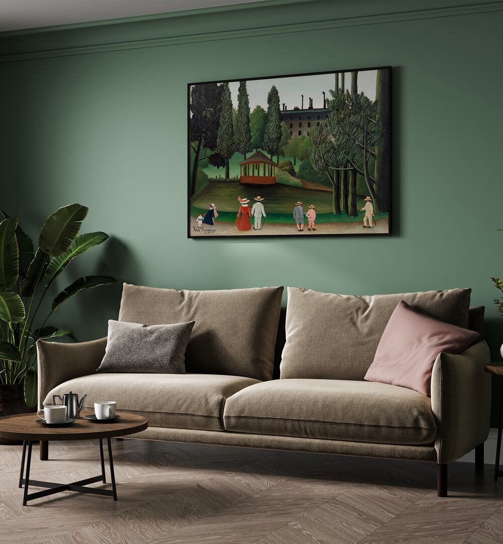 VIEW OF MONTSOURIS PARK , VINTAGE PAINTINGS