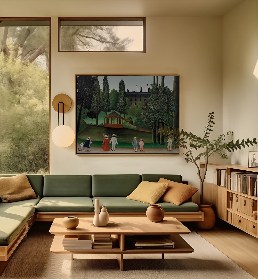 VIEW OF MONTSOURIS PARK , VINTAGE PAINTINGS