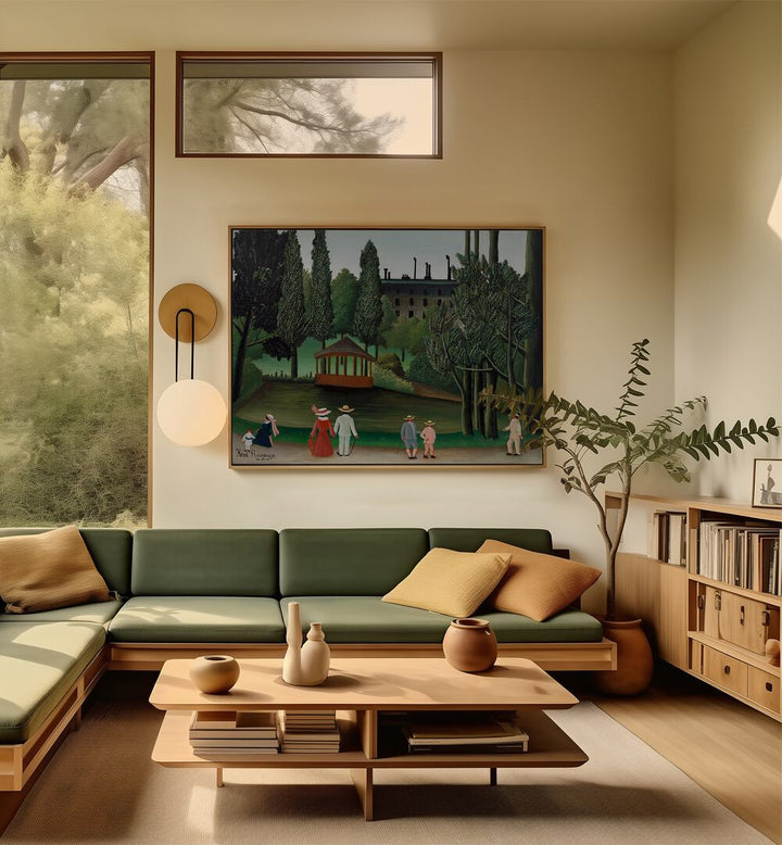 VIEW OF MONTSOURIS PARK , VINTAGE PAINTINGS
